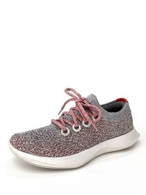 Allbirds Tree Dashers Women's Sneakers Size 7 Gray Orange Running Shoe EUC